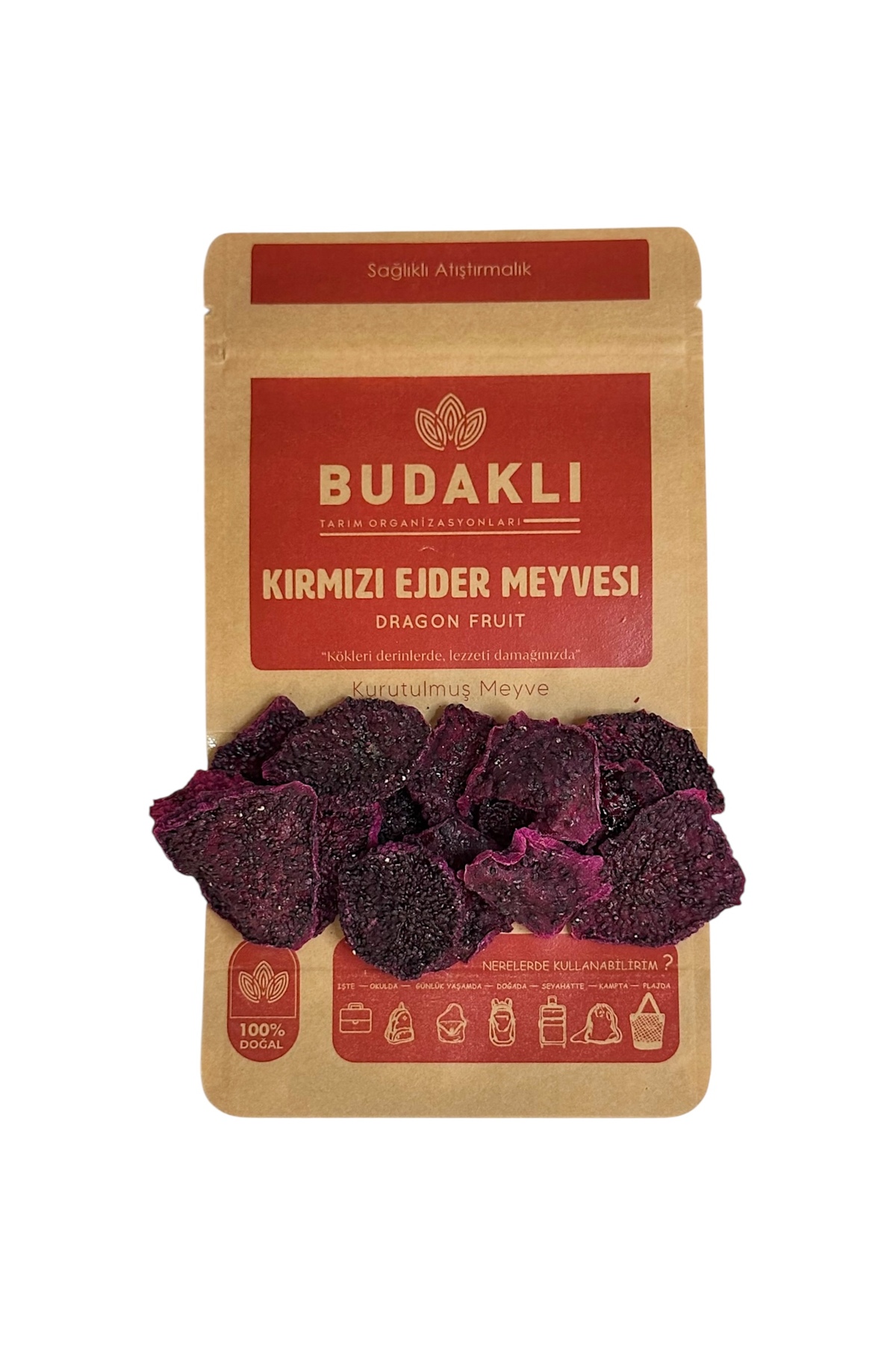 Kuru Kırmızı Ejder - %100 Meyve - 100 Gr- Şekersiz
