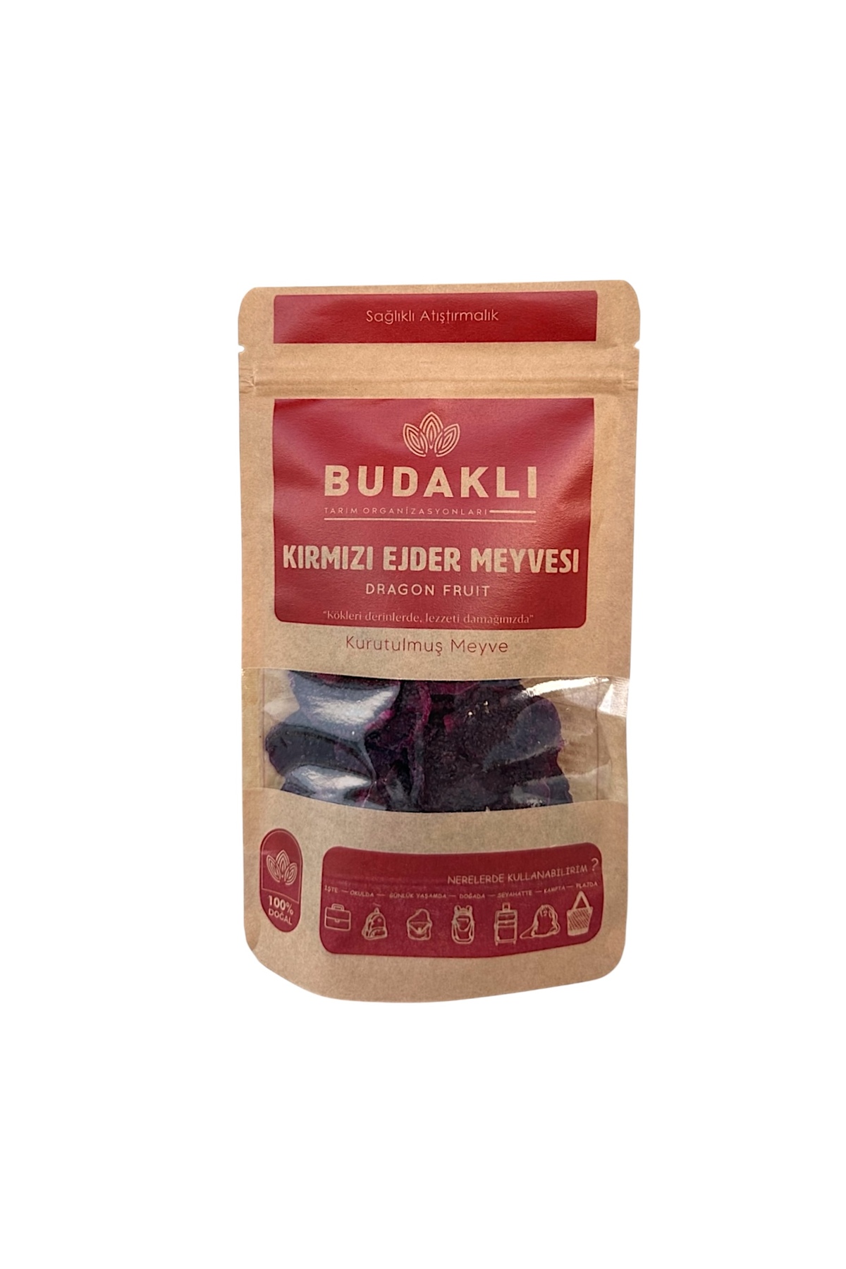 Kuru Kırmızı Ejder - %100 Meyve - 100 Gr- Şekersiz