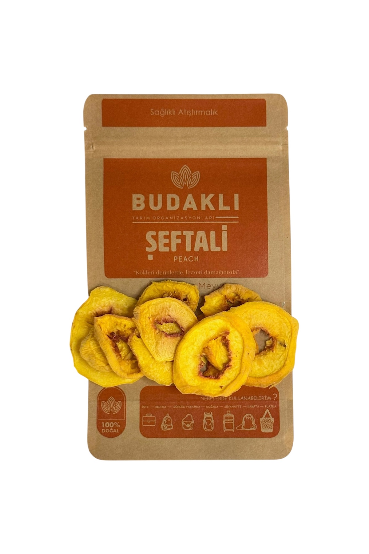 Kuru Şeftali - %100 Meyve - 100Gr- Şekersiz
